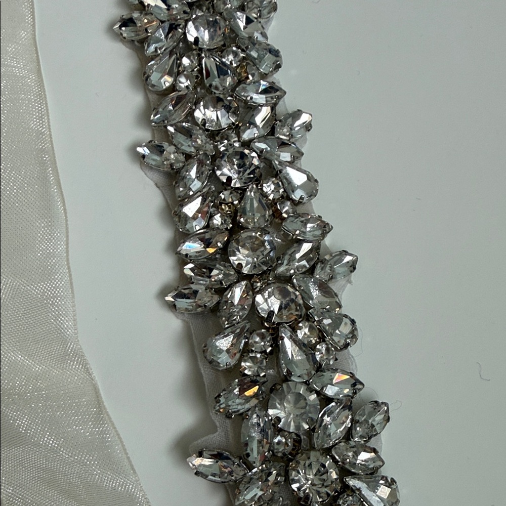 Elegant Beaded Sash or Belt with Chiffon ties - Picture 5 of 5